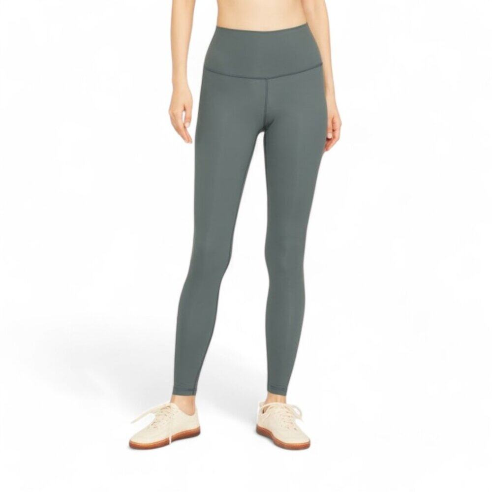 Everlane Womens The Perform Leggings Sage Green High Waist 28" Ankle Size M